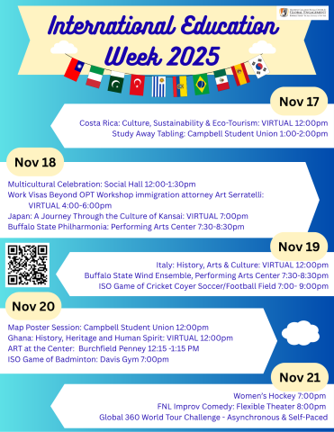 poster describing events for IEW 2025; updated with times