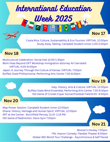 poster describing events for IEW 2025